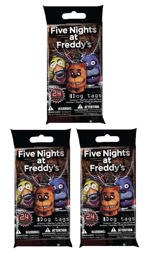 Five Nights at Freddy’s Mystery Dog Tag Necklaces (3pcs)