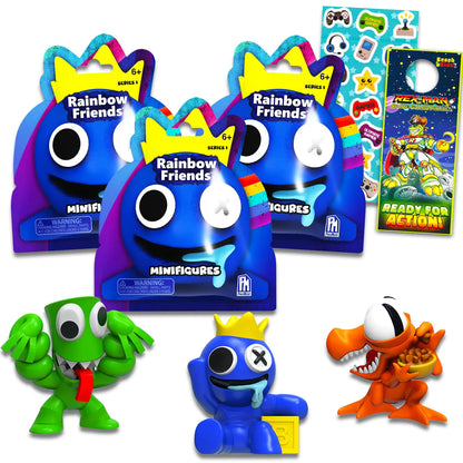 Rainbow Friends Mystery Mini Figures + Stickers - Blind Bag 3-Pack (1pc)