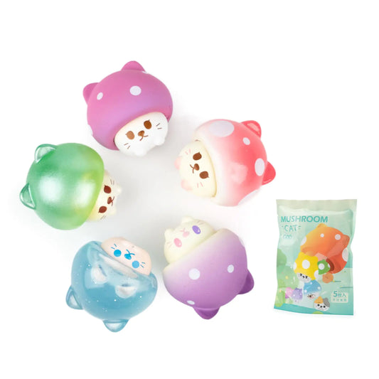 BEEMAI Mushroom Cat Series Figures - Blind Pack (5 items in 1 pack) (1pc)